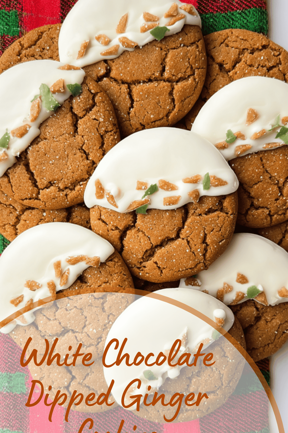 White Chocolate Dipped Ginger Cookies