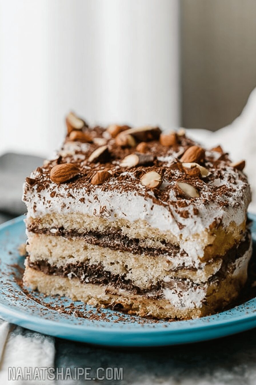 Almond Nutella Cake Recipe