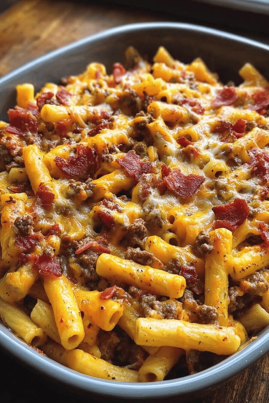 Bacon Cheeseburger Pasta Bake Recipe