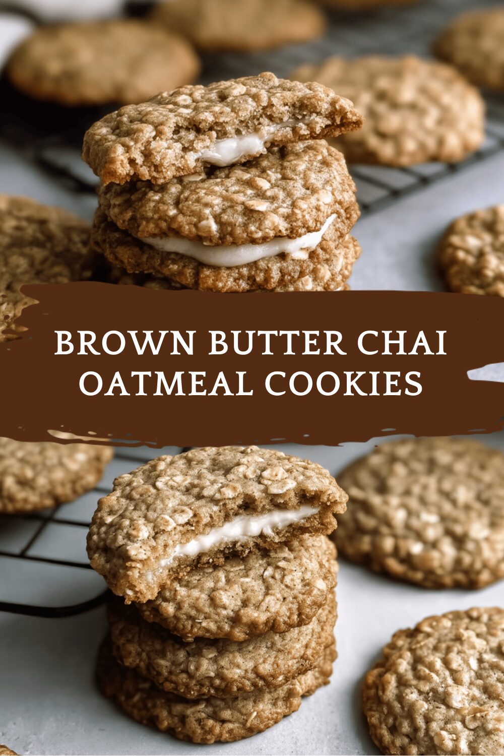 Brown Butter Chai Oatmeal Cookies