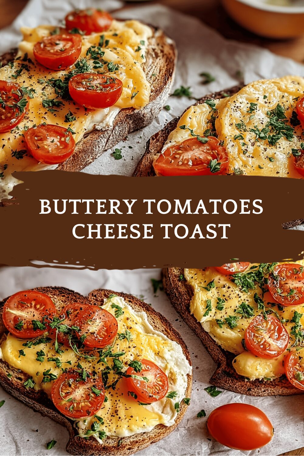 Buttery Tomatoes Cheese Toast