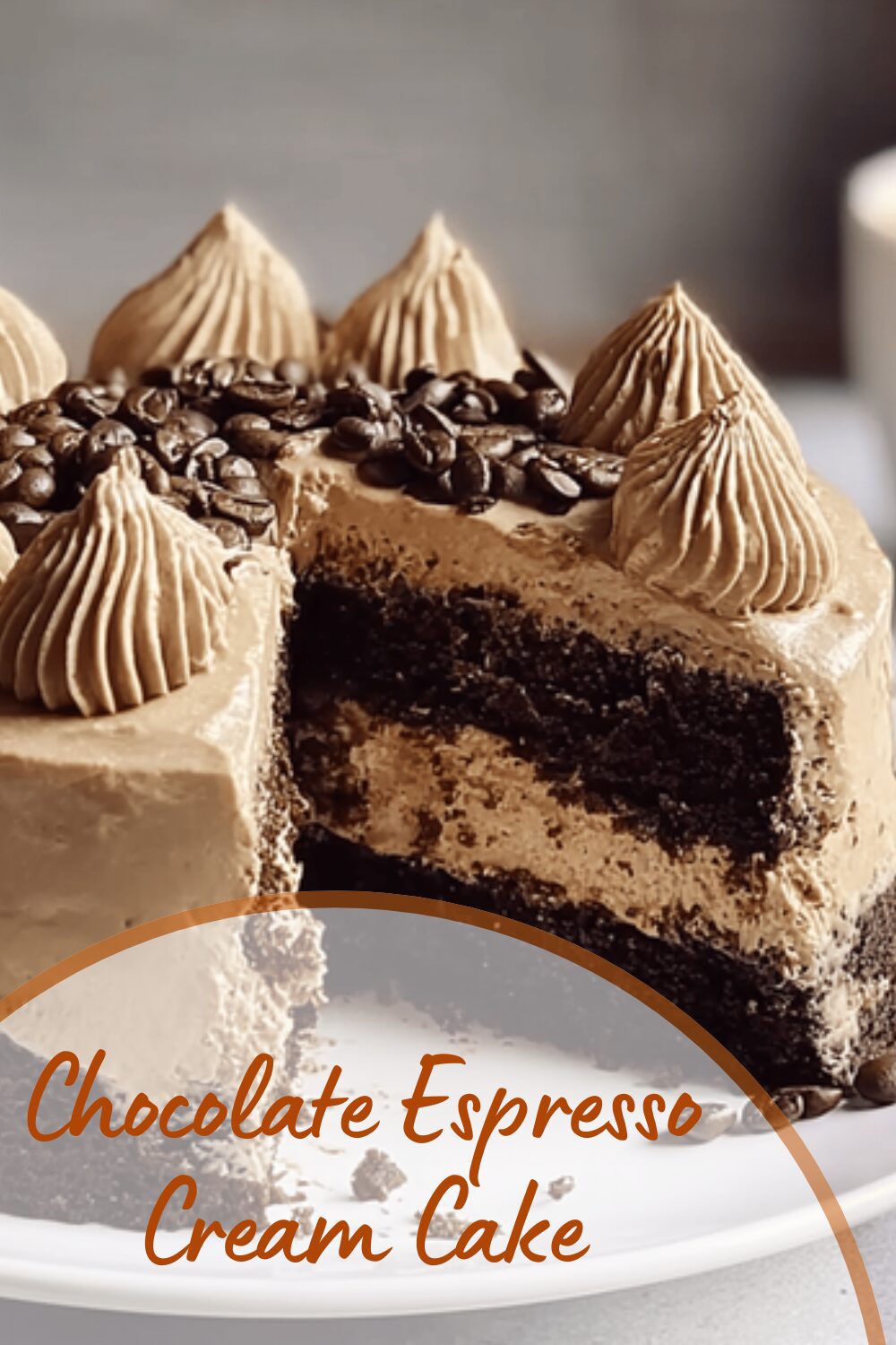 Chocolate Espresso Cream Cake