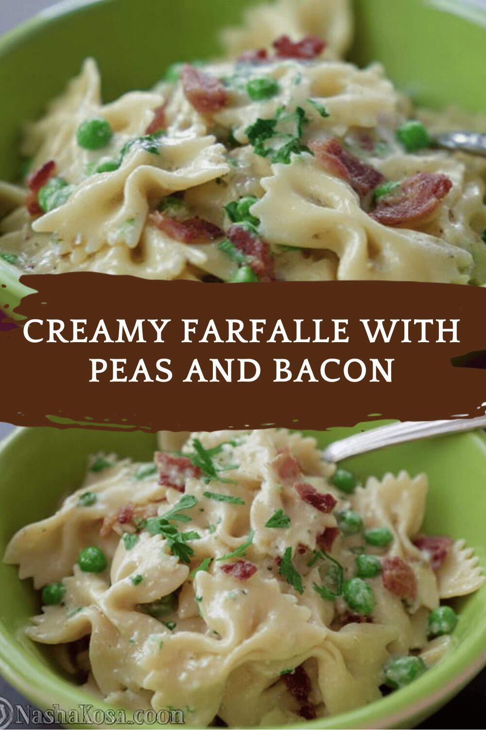 Creamy Farfalle With Peas And Bacon