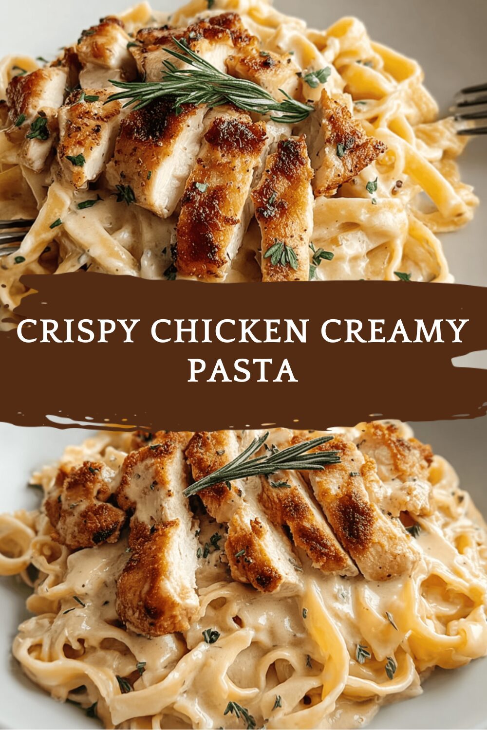 Crispy Chicken Creamy Pasta