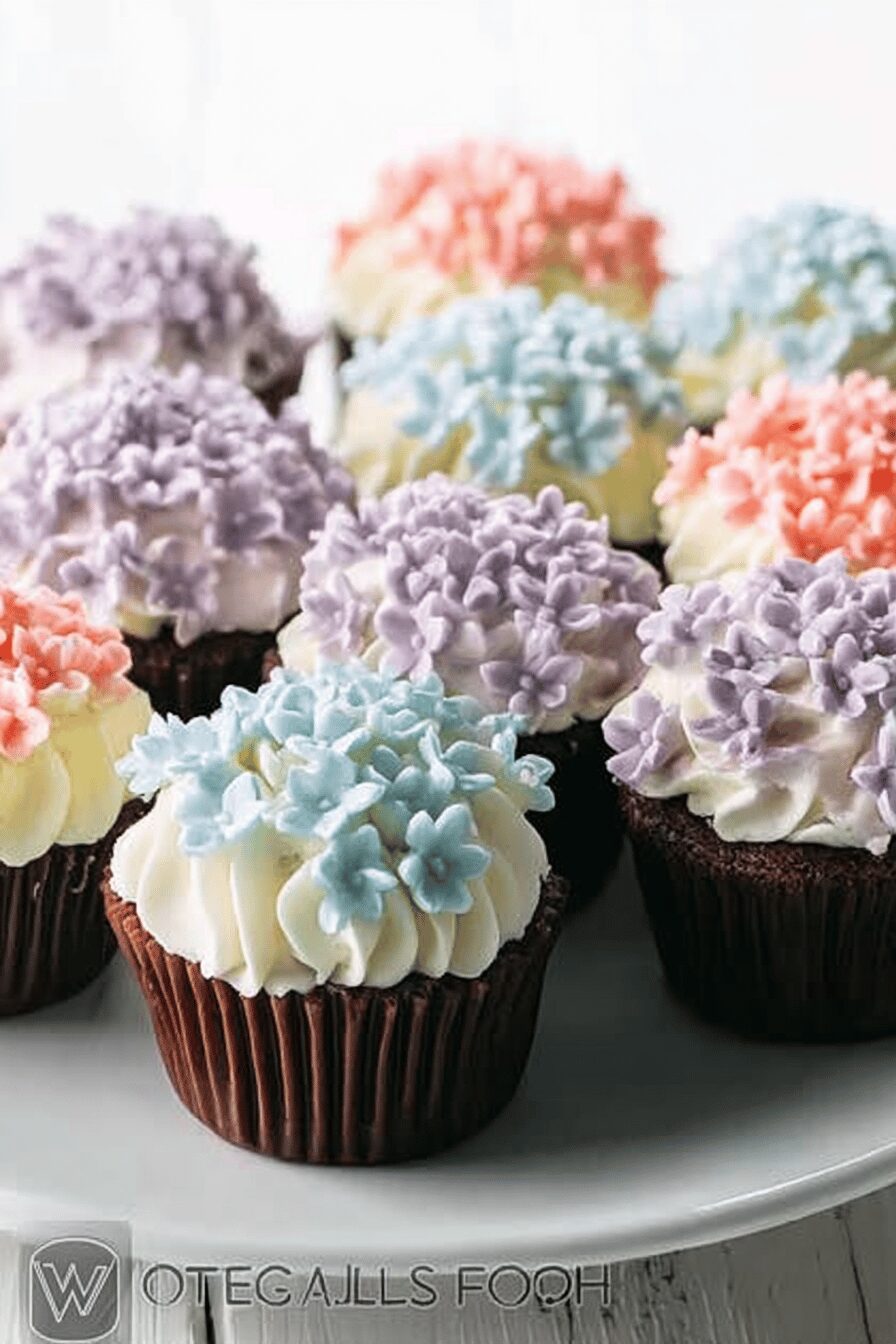 Hydrangea Cupcakes