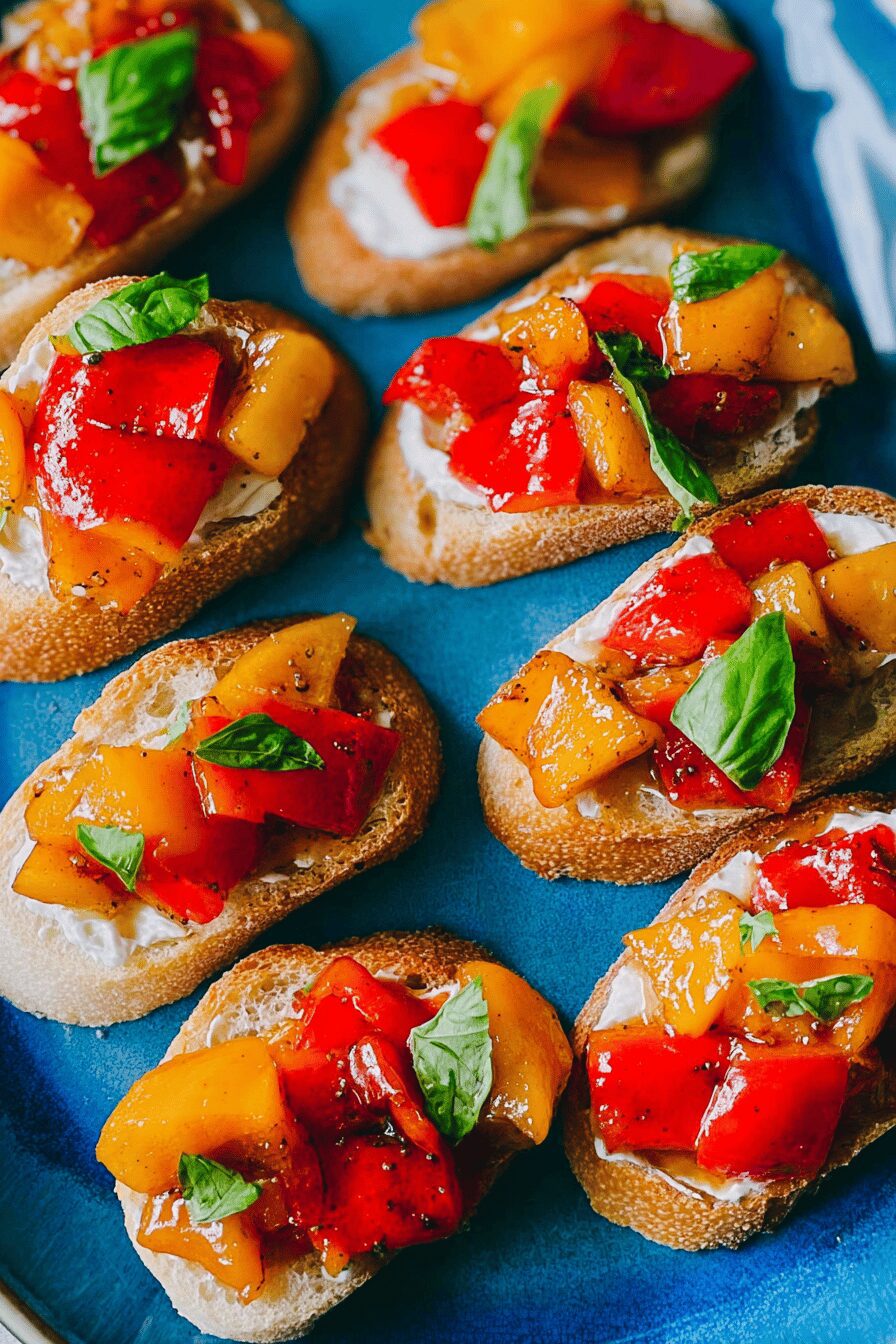 Roasted Pepper Bruschetta
