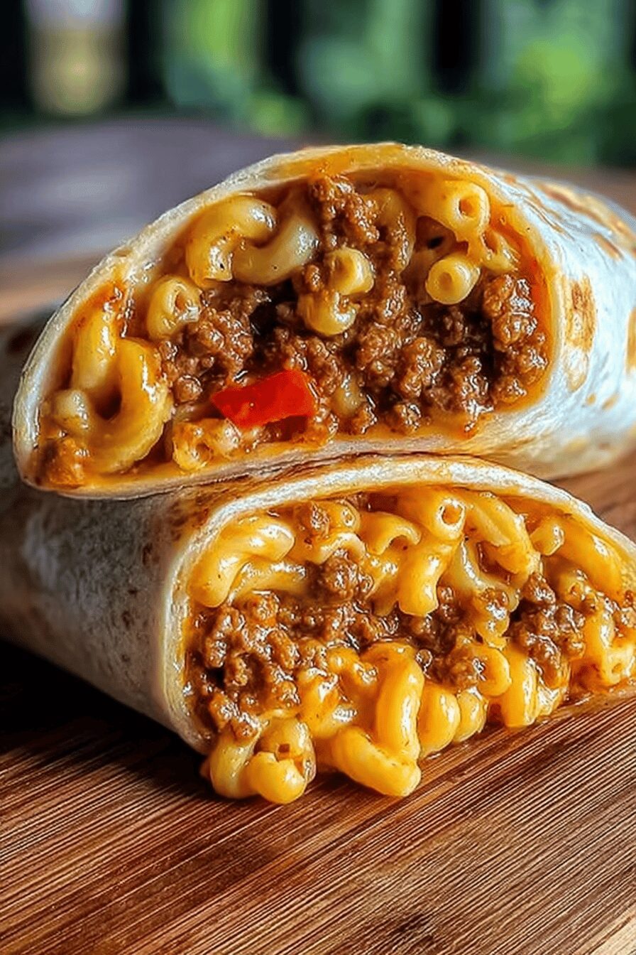 Sloppy Joe Mac Cheese Wrap