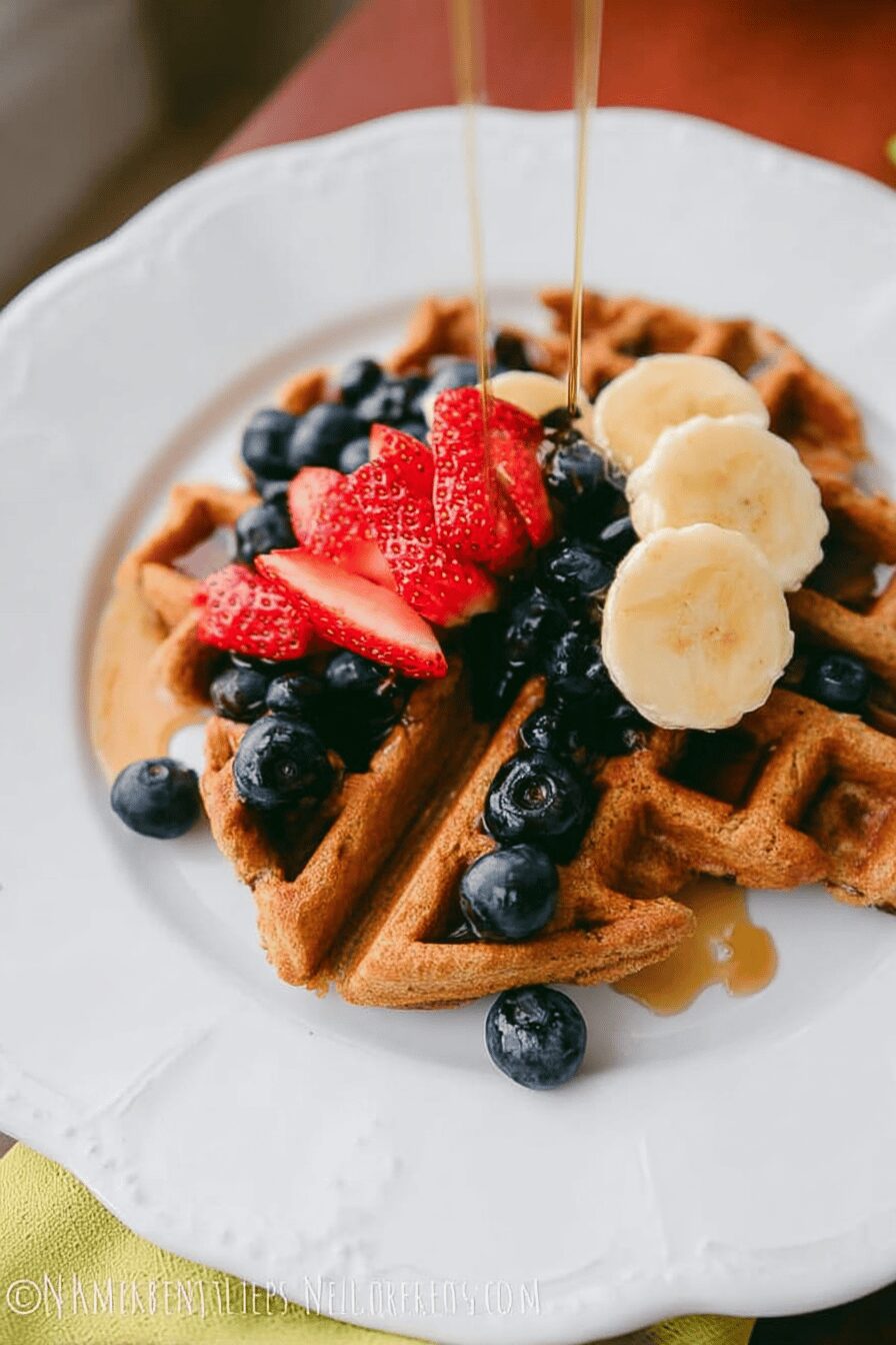 Whole Wheat And Blueberry Waffles