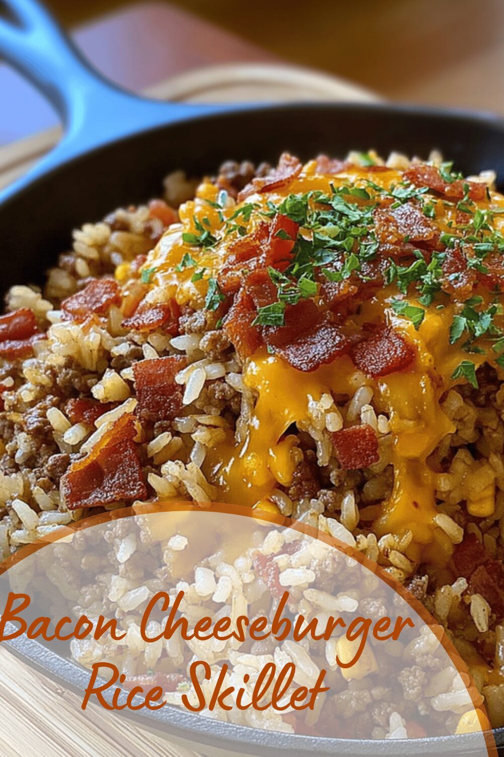 Bacon Cheeseburger Rice Skillet