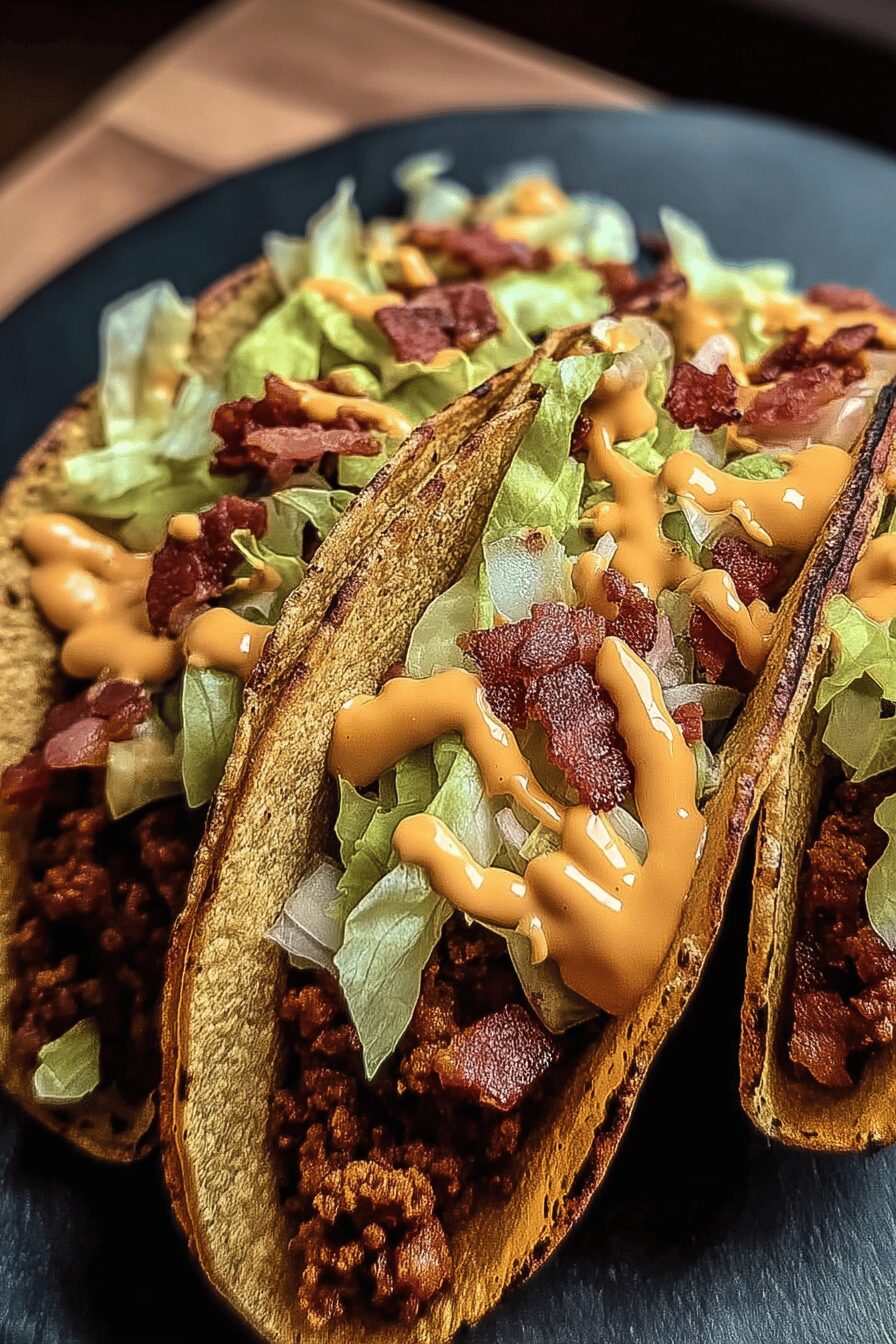 Bacon Cheeseburger Tacos