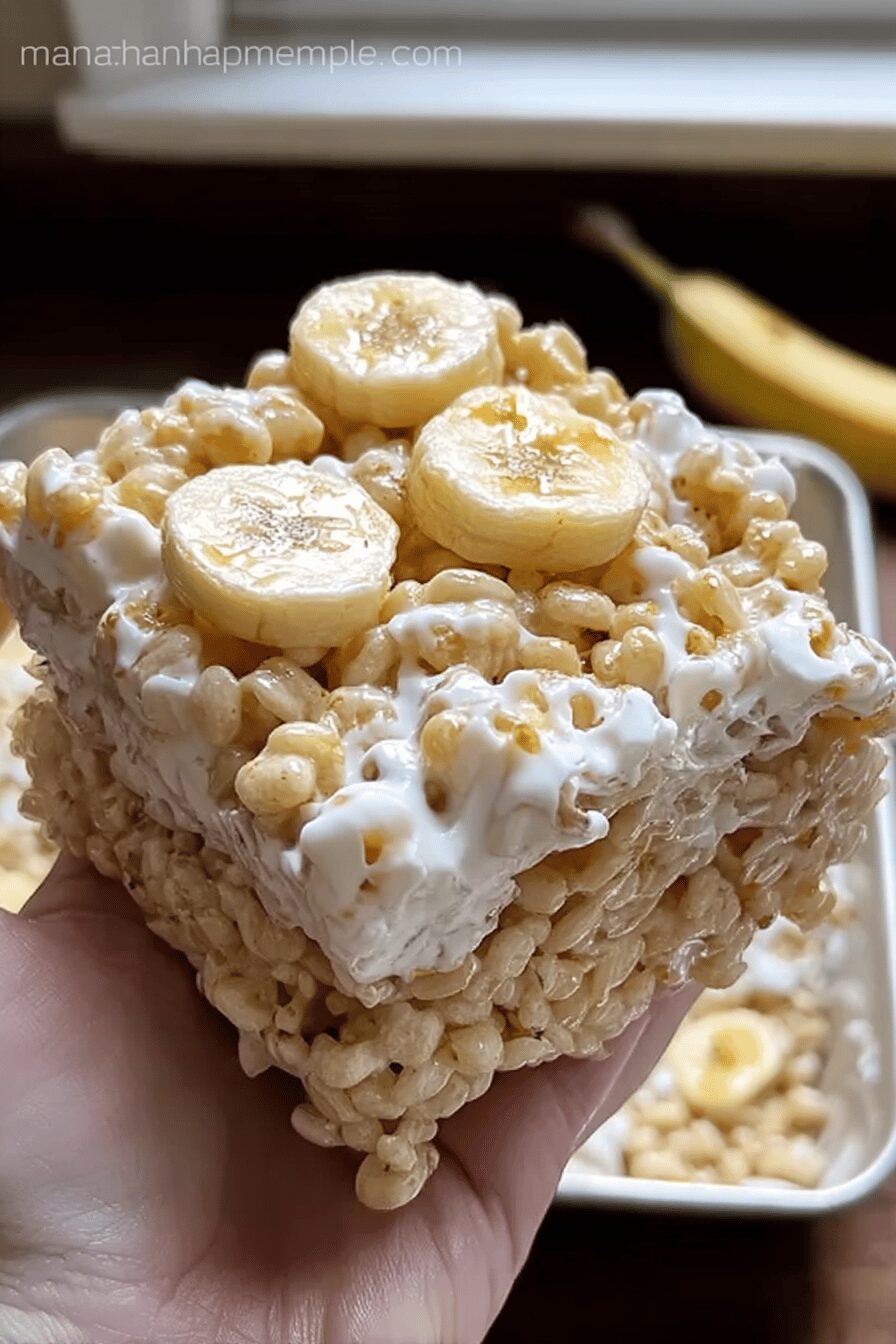 Banana Pudding Rice Krispie Treats