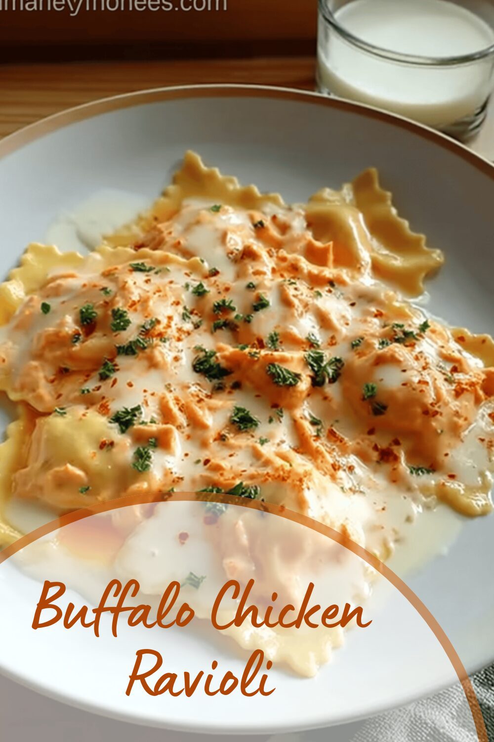 Buffalo Chicken Ravioli Recipe With Creamy Spicy Sauce