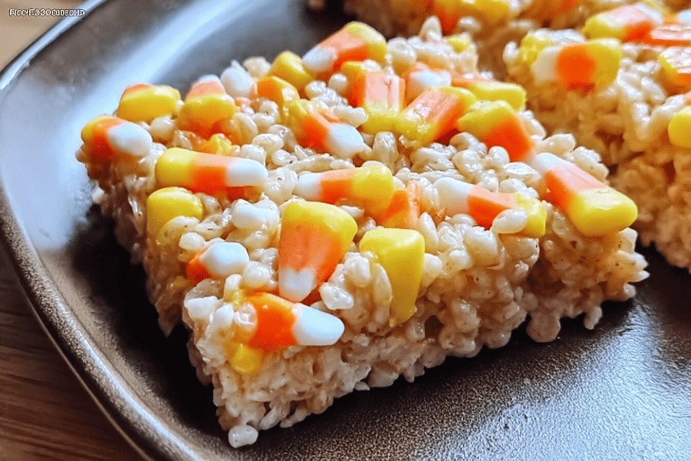 Candy Corn Rice Krispie Treats