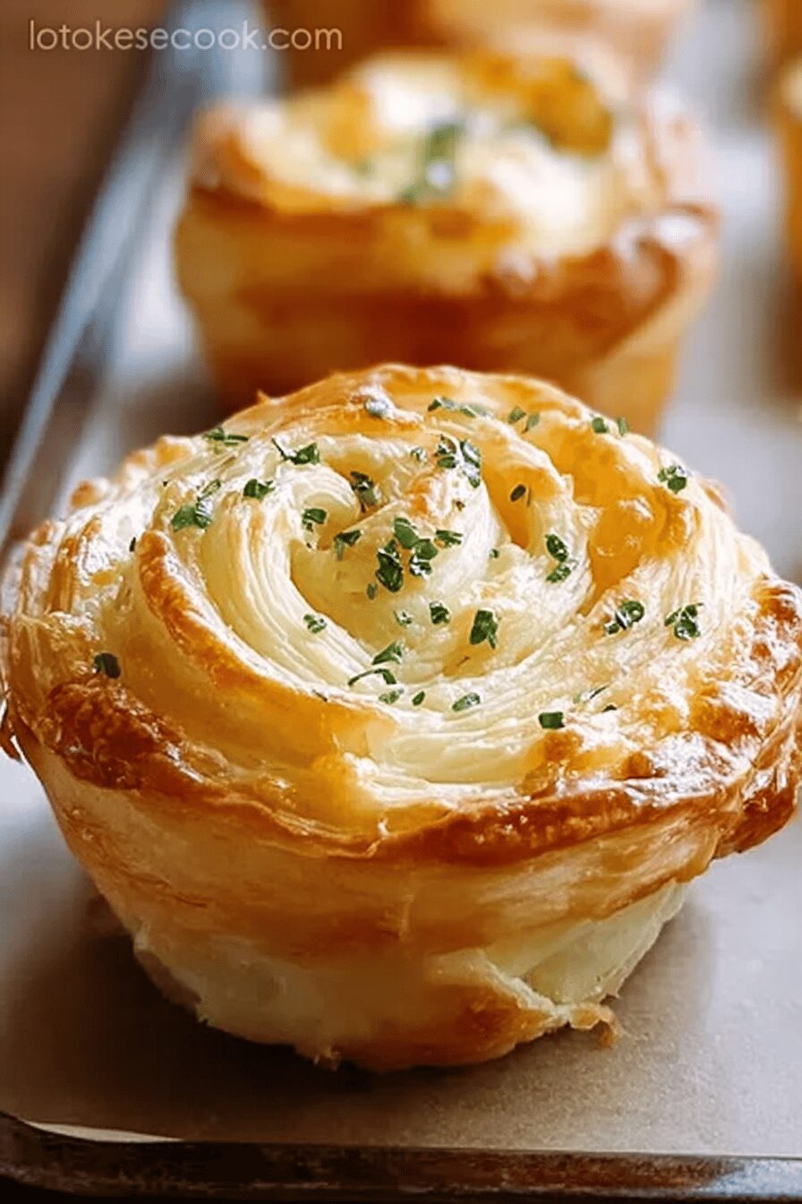 Cheesy Garlic Cruffin