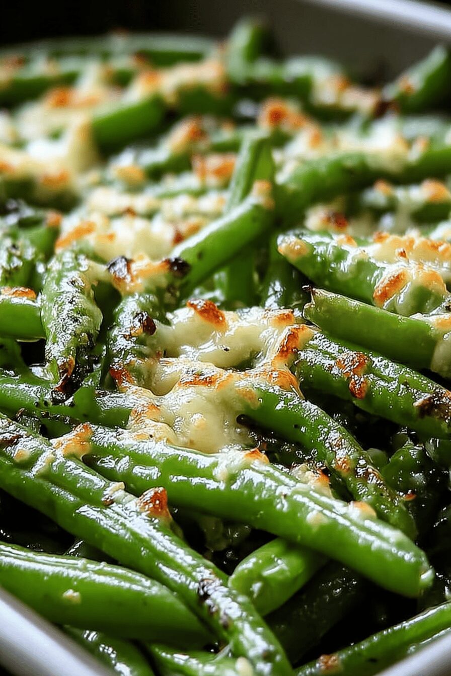 Cheesy Garlic Green Beans
