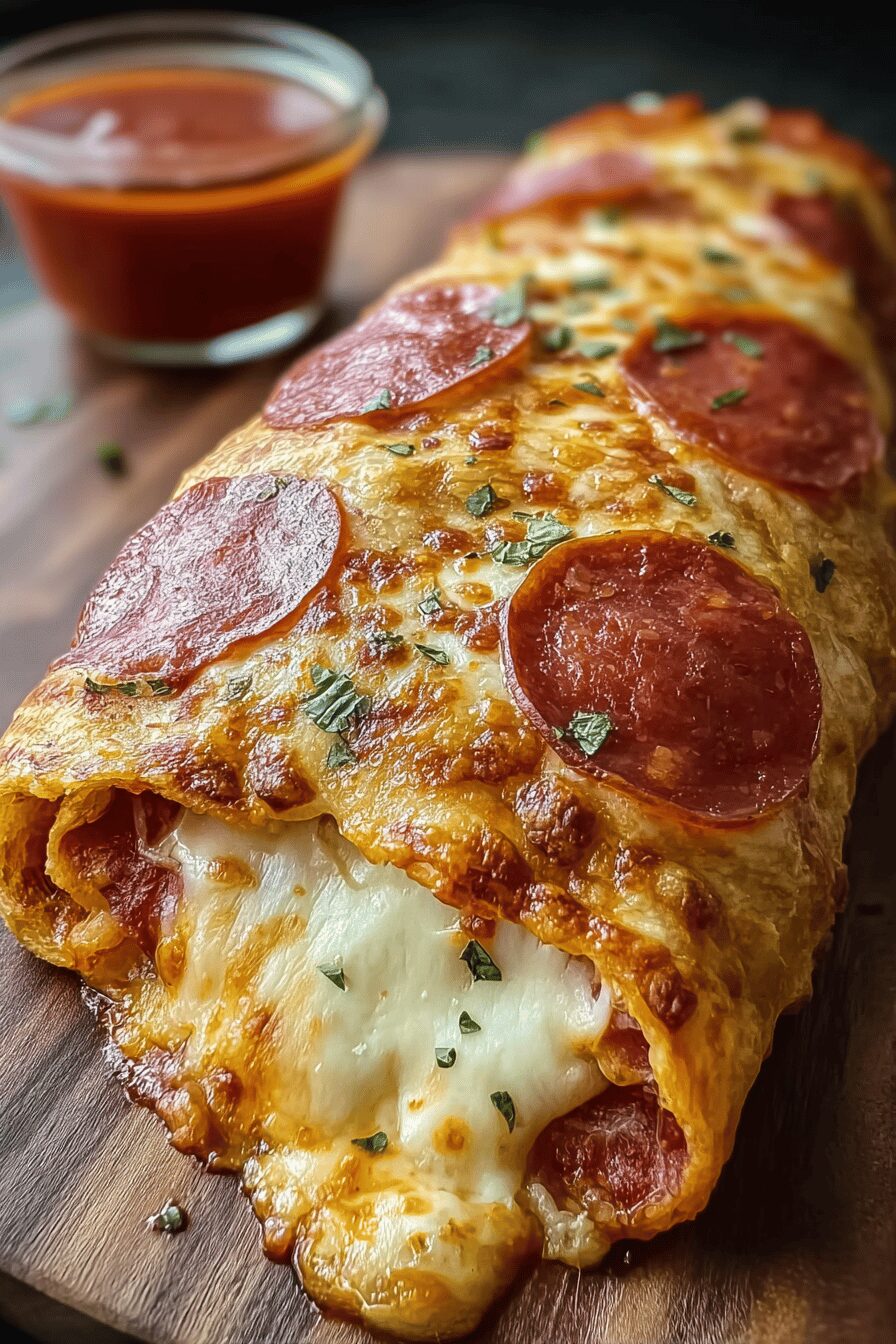 Cheesy Pepperoni Stromboli