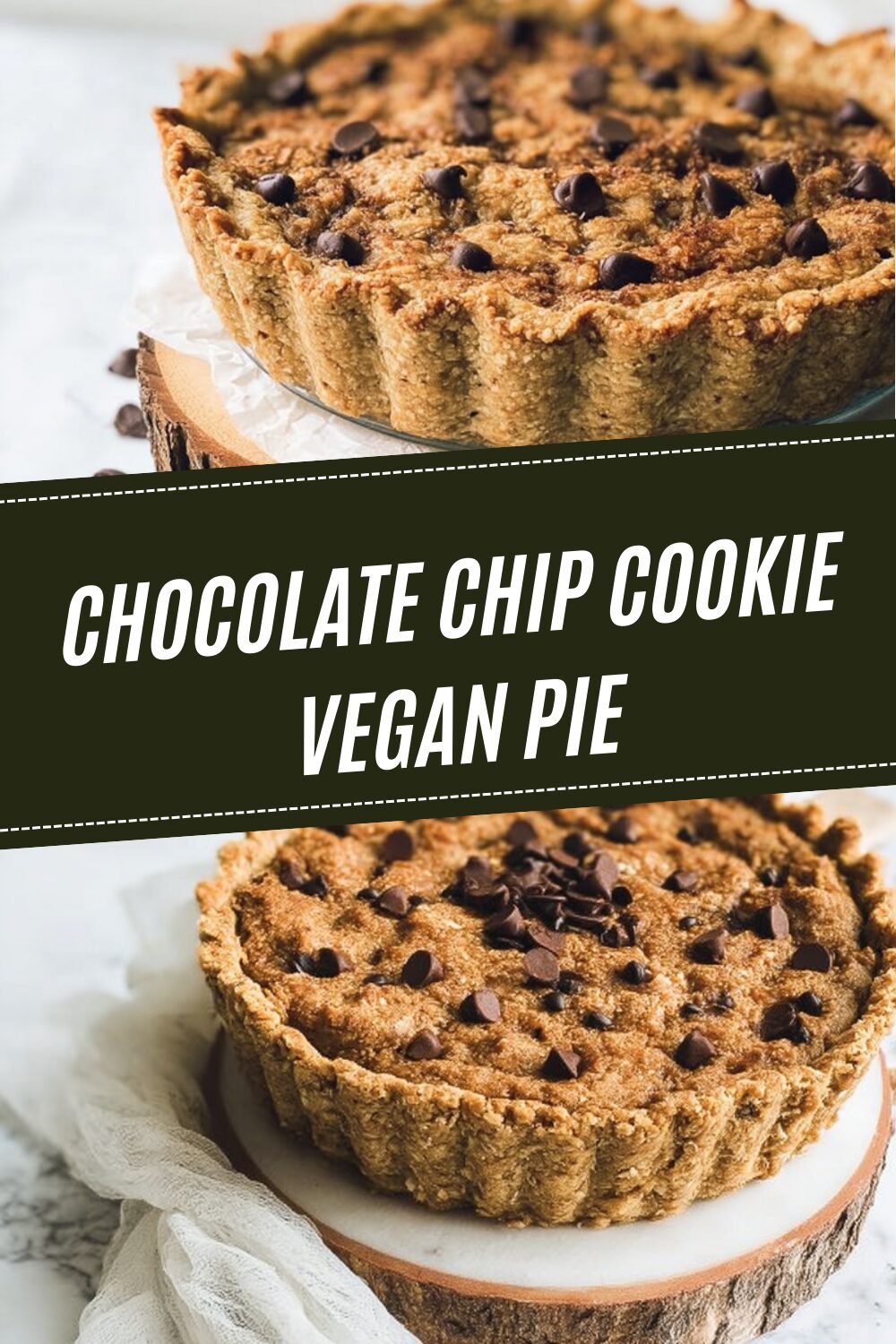 Chocolate Chip Cookie Vegan Pie