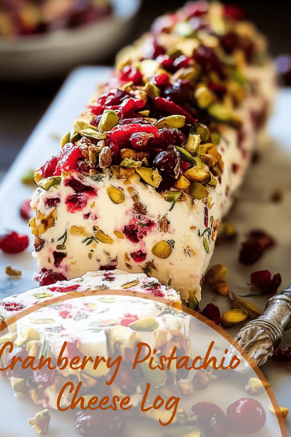 Cranberry Pistachio Cheese Log
