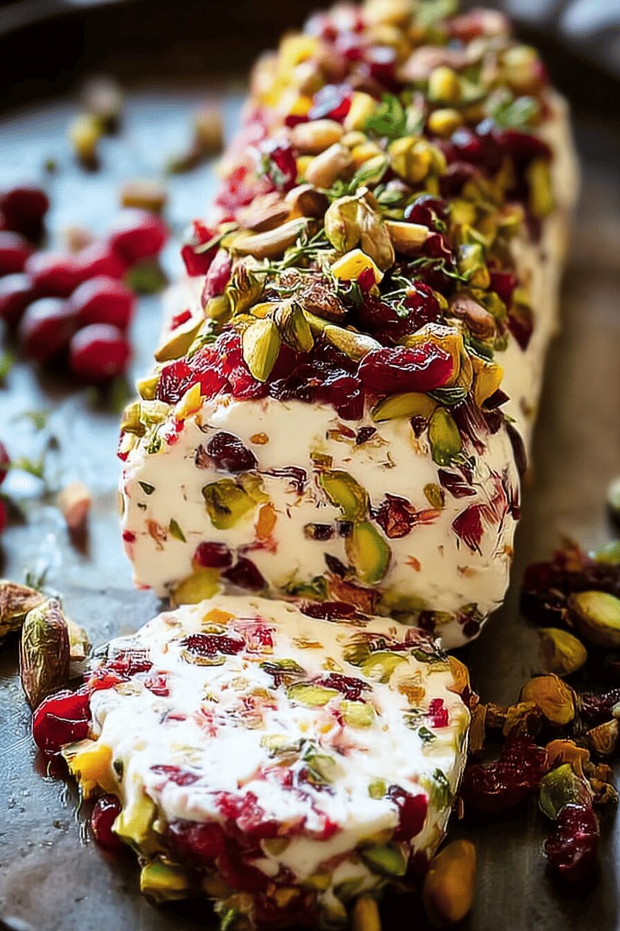Cranberry Pistachio Cheese Log