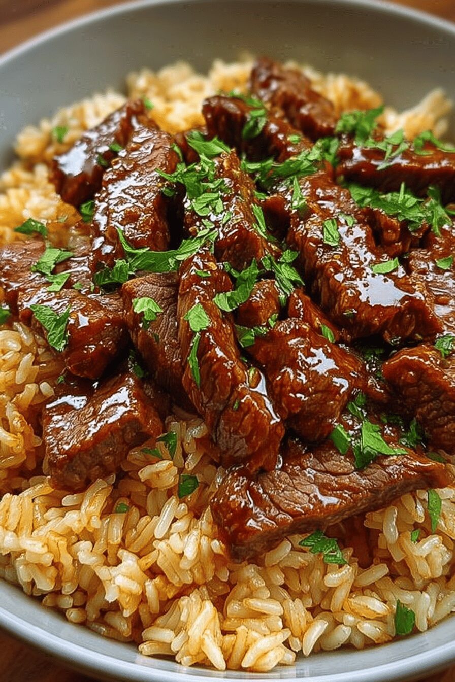 Creamy Honey Bbq Steak Rice