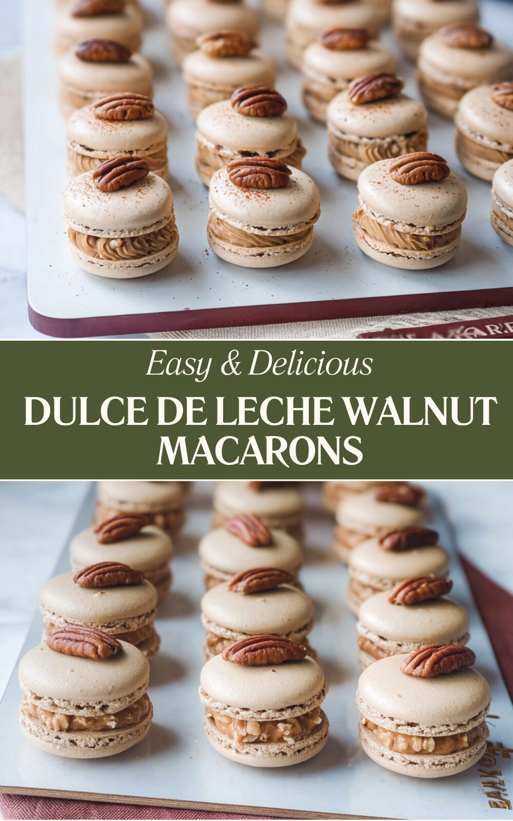 Dulce De Leche Walnut Macarons
