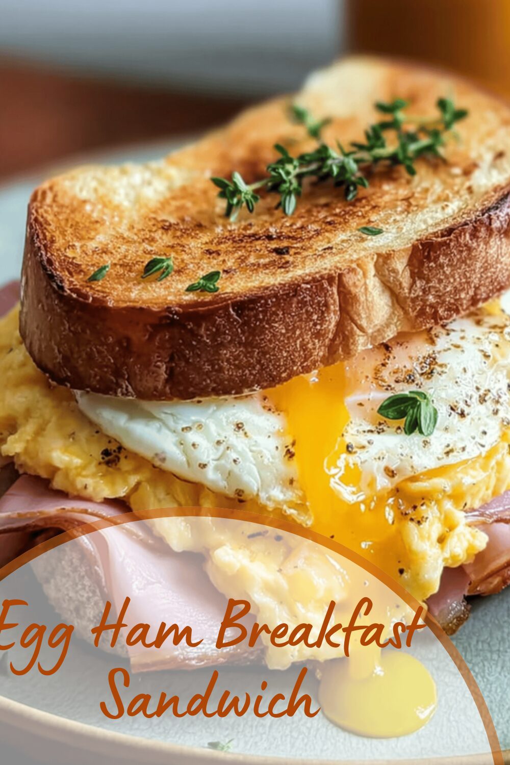 Egg Ham Breakfast Sandwich