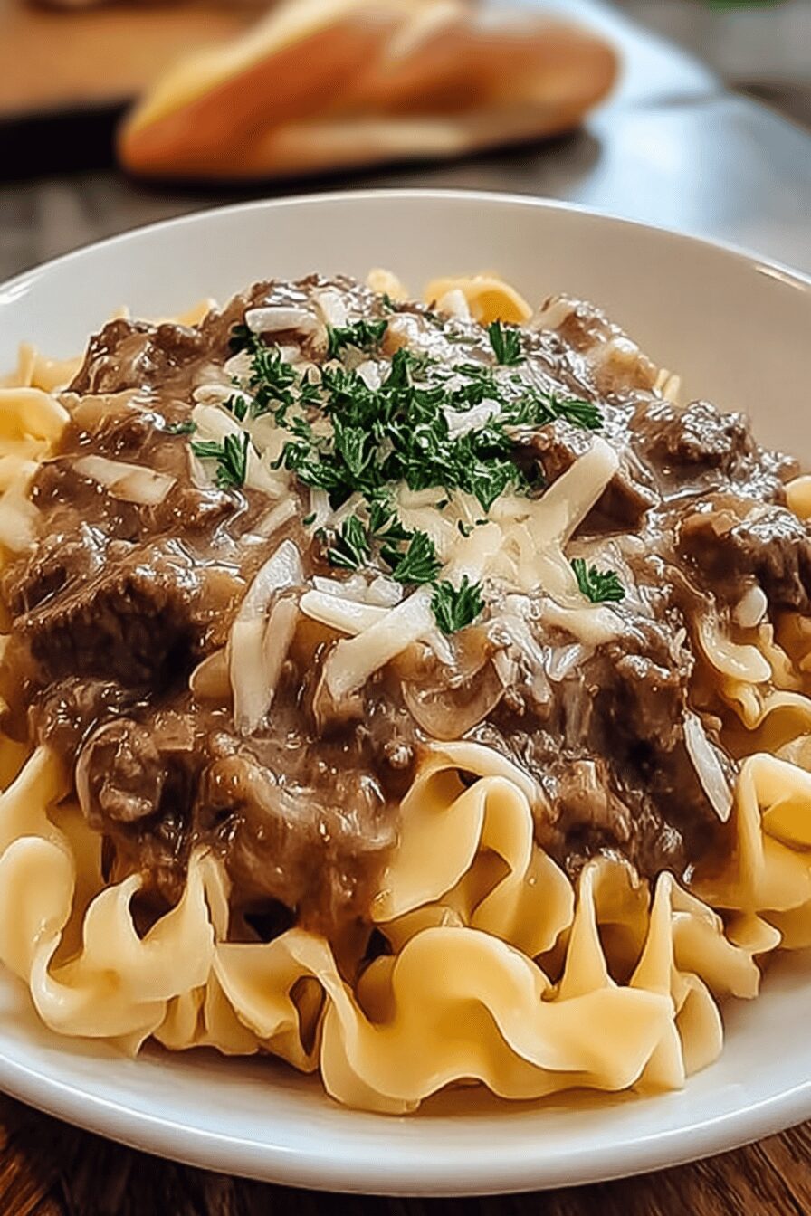 French Onion Beef And Noodles