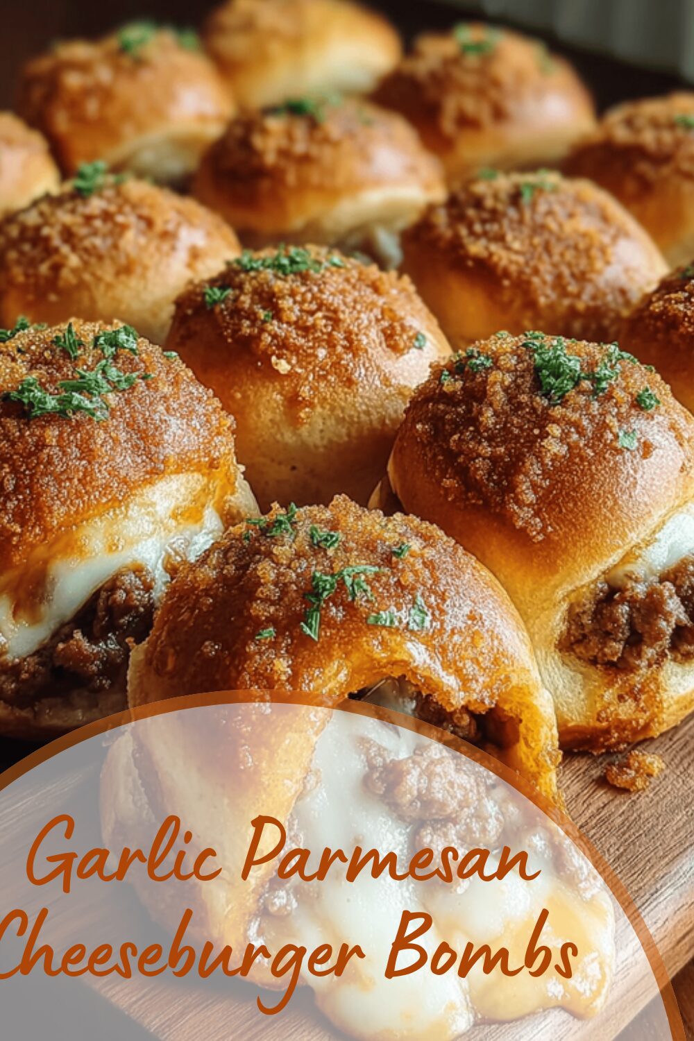 Garlic Parmesan Cheeseburger Bombs