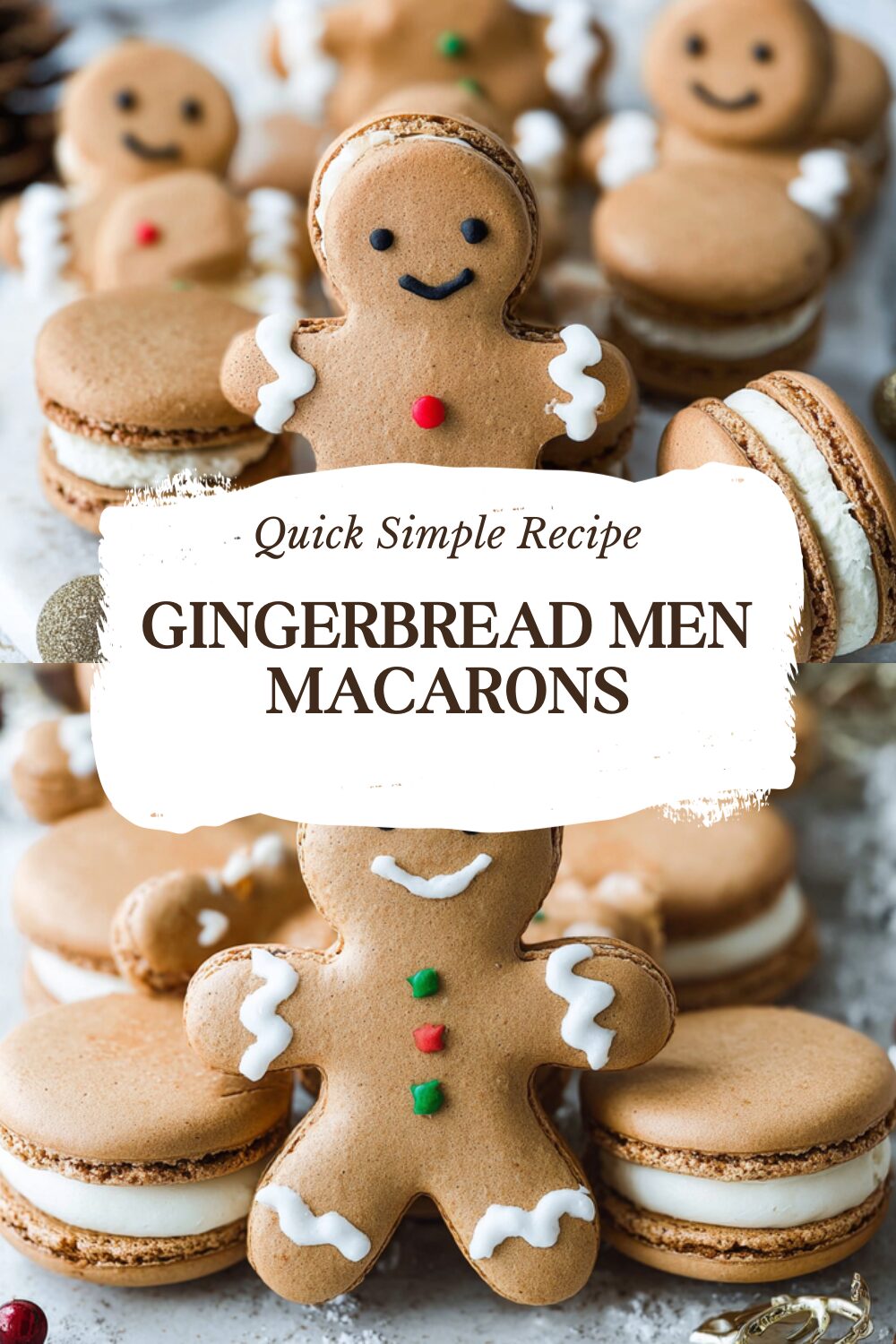 Gingerbread Men Macarons