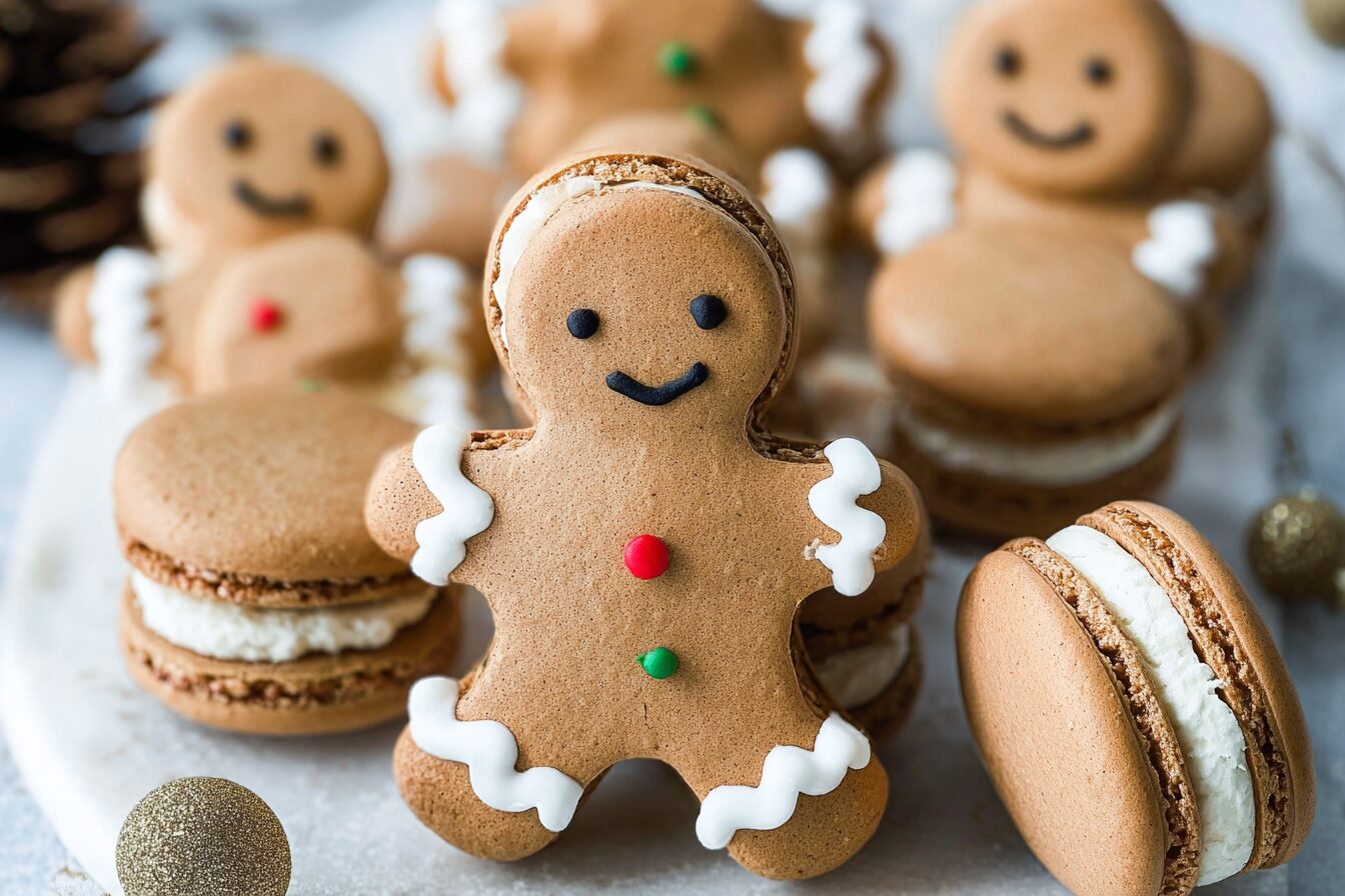 Gingerbread Men Macarons
