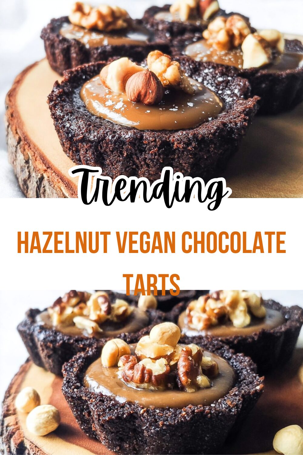 Hazelnut Vegan Chocolate Tarts
