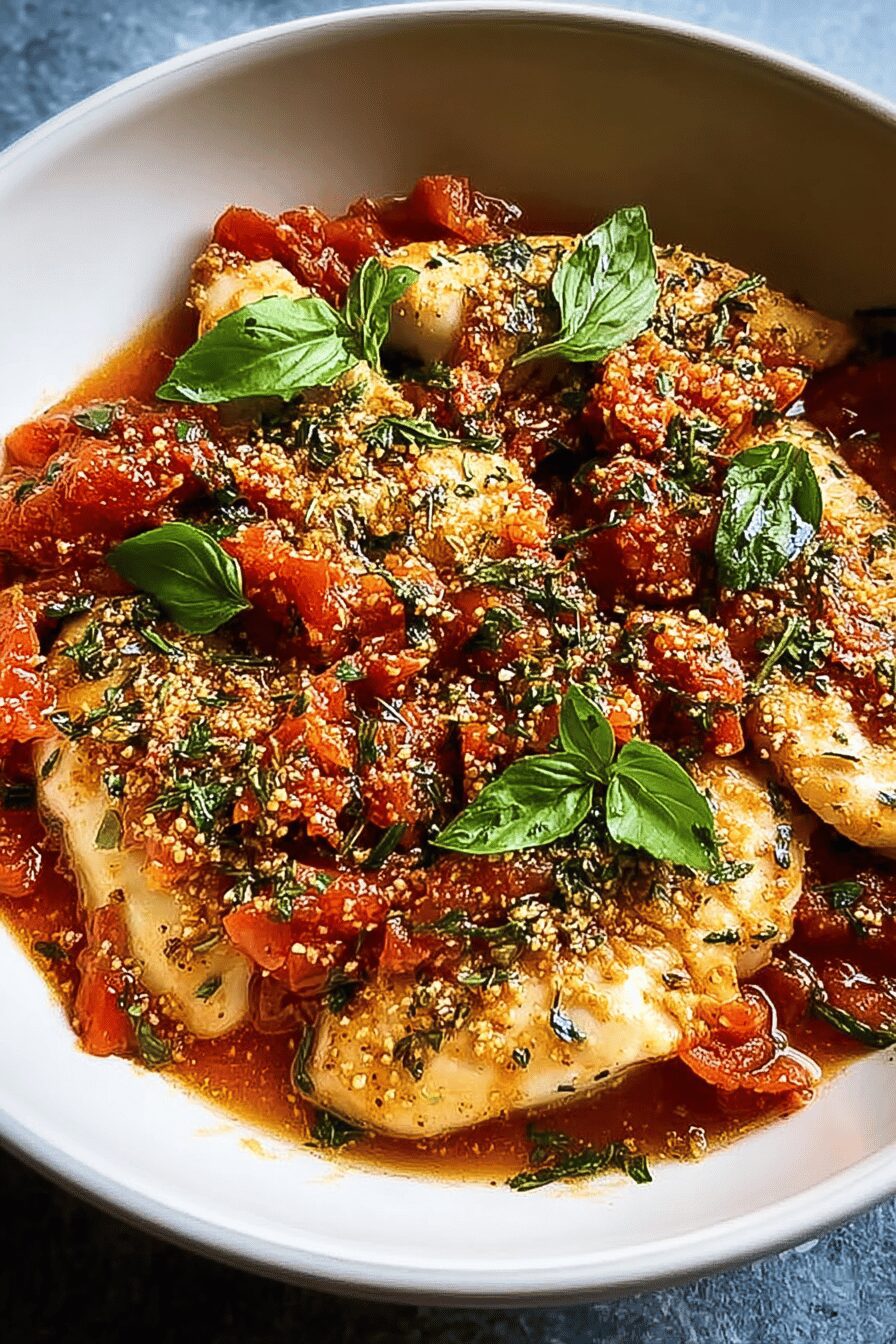 Herb Chicken Tomato Topping