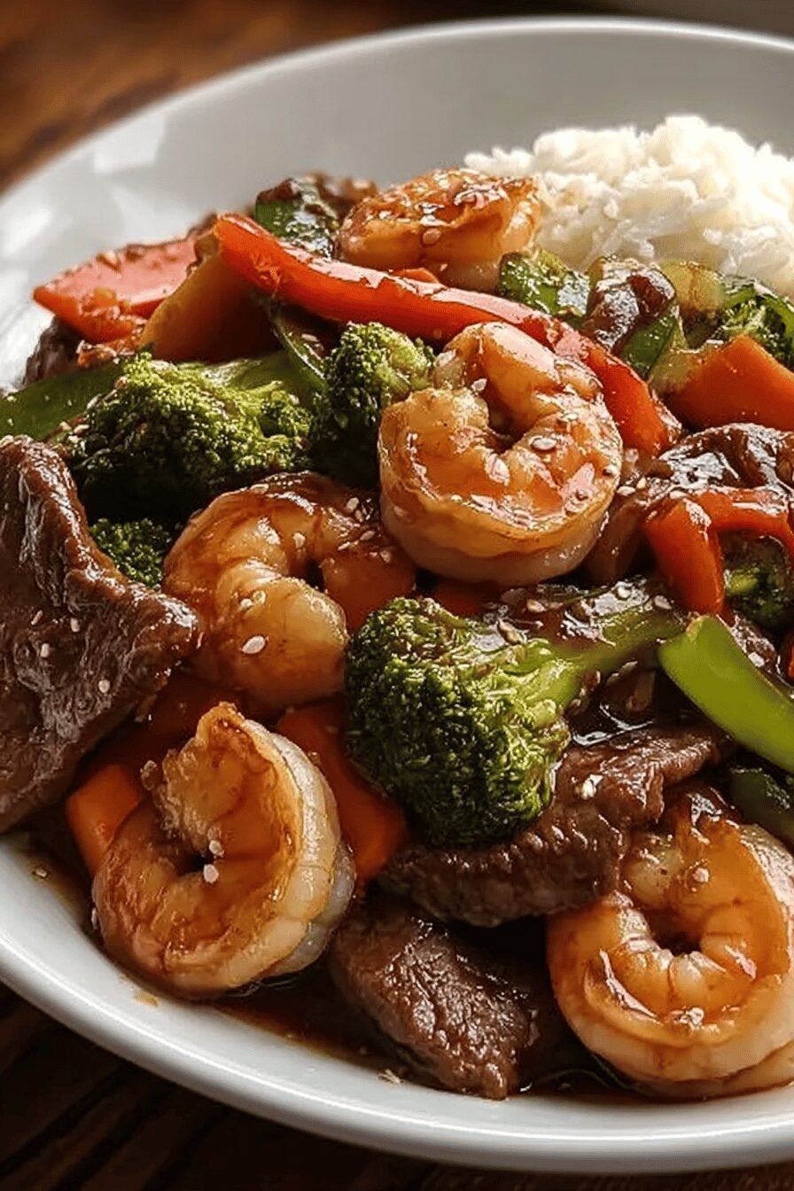 Hoisin Beef Shrimp Veggies