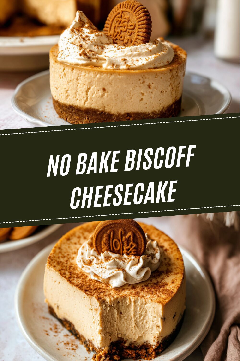 No Bake Biscoff Cheesecake