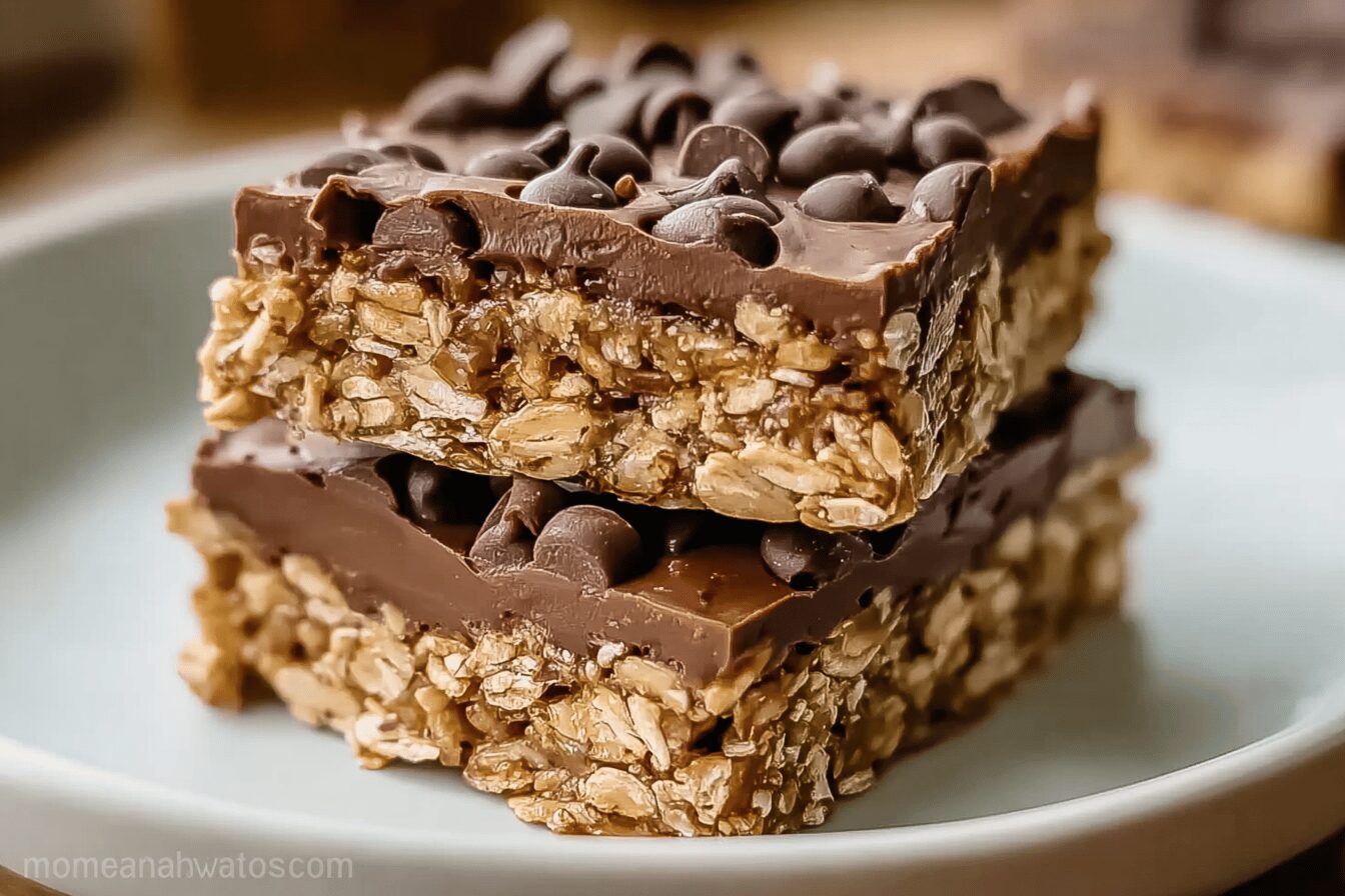 No Bake Chocolate Oat Bars