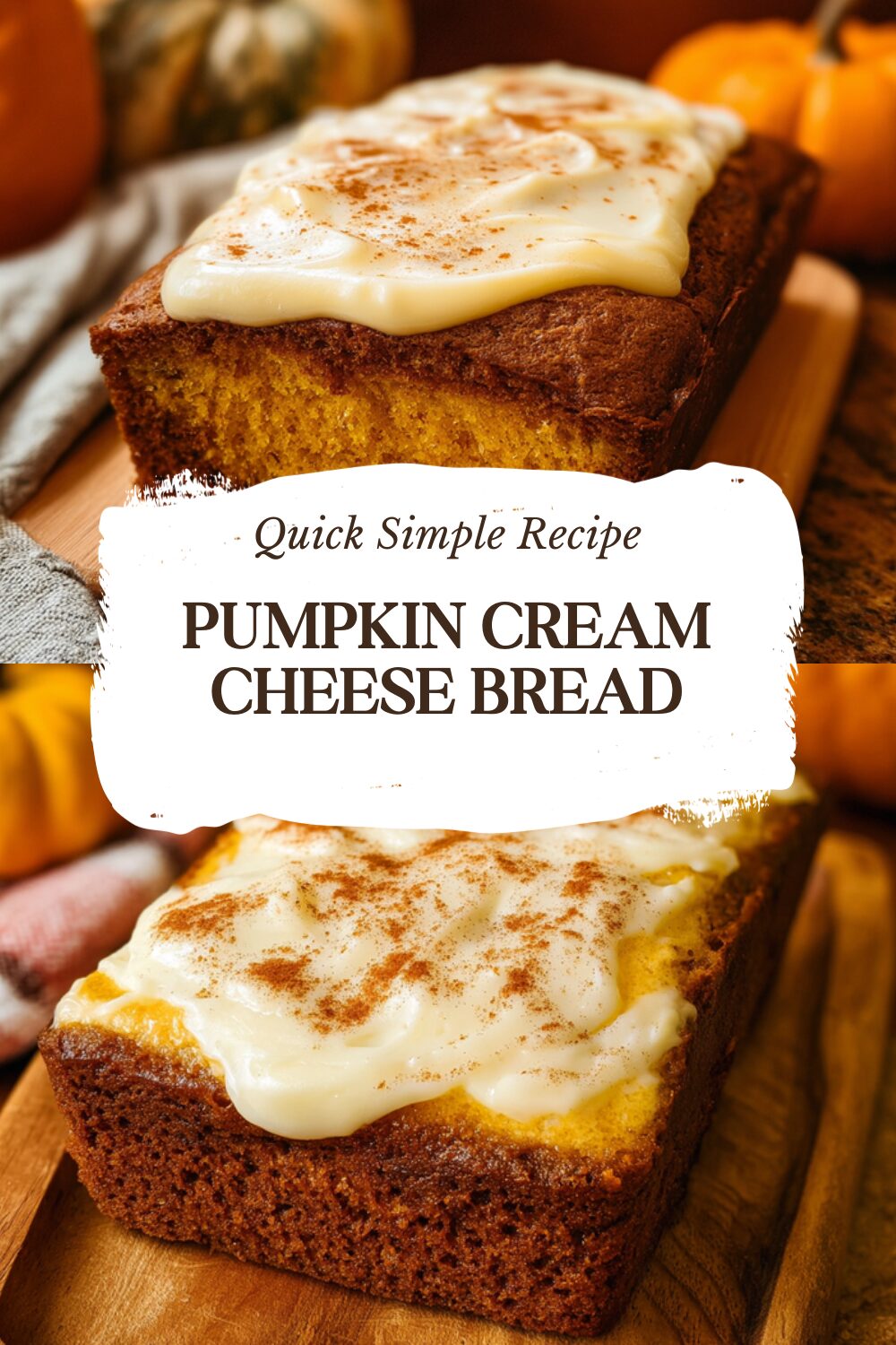 Pumpkin Cream Cheese Bread