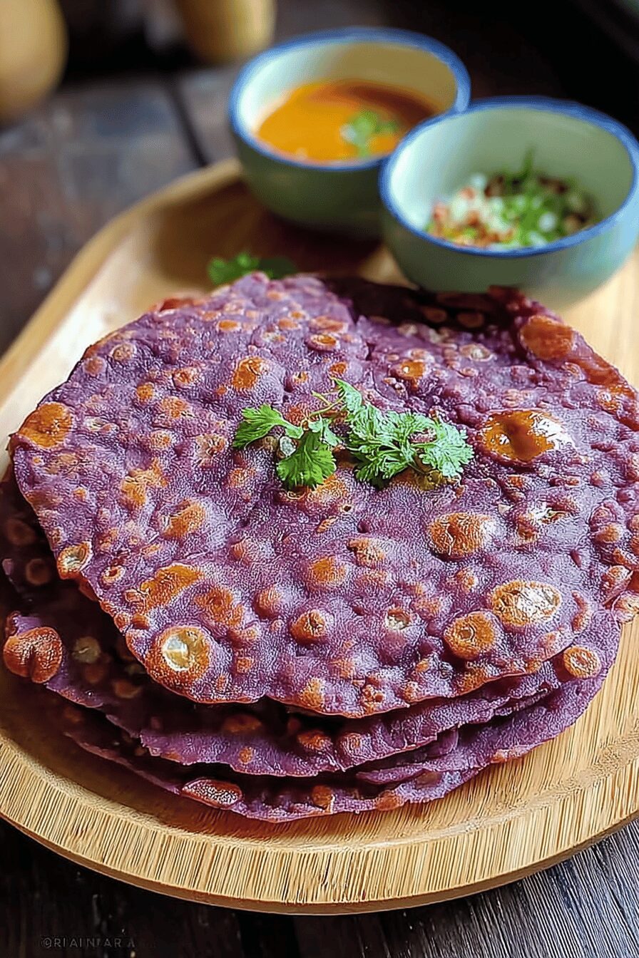 Purple Sweet Potato Roti