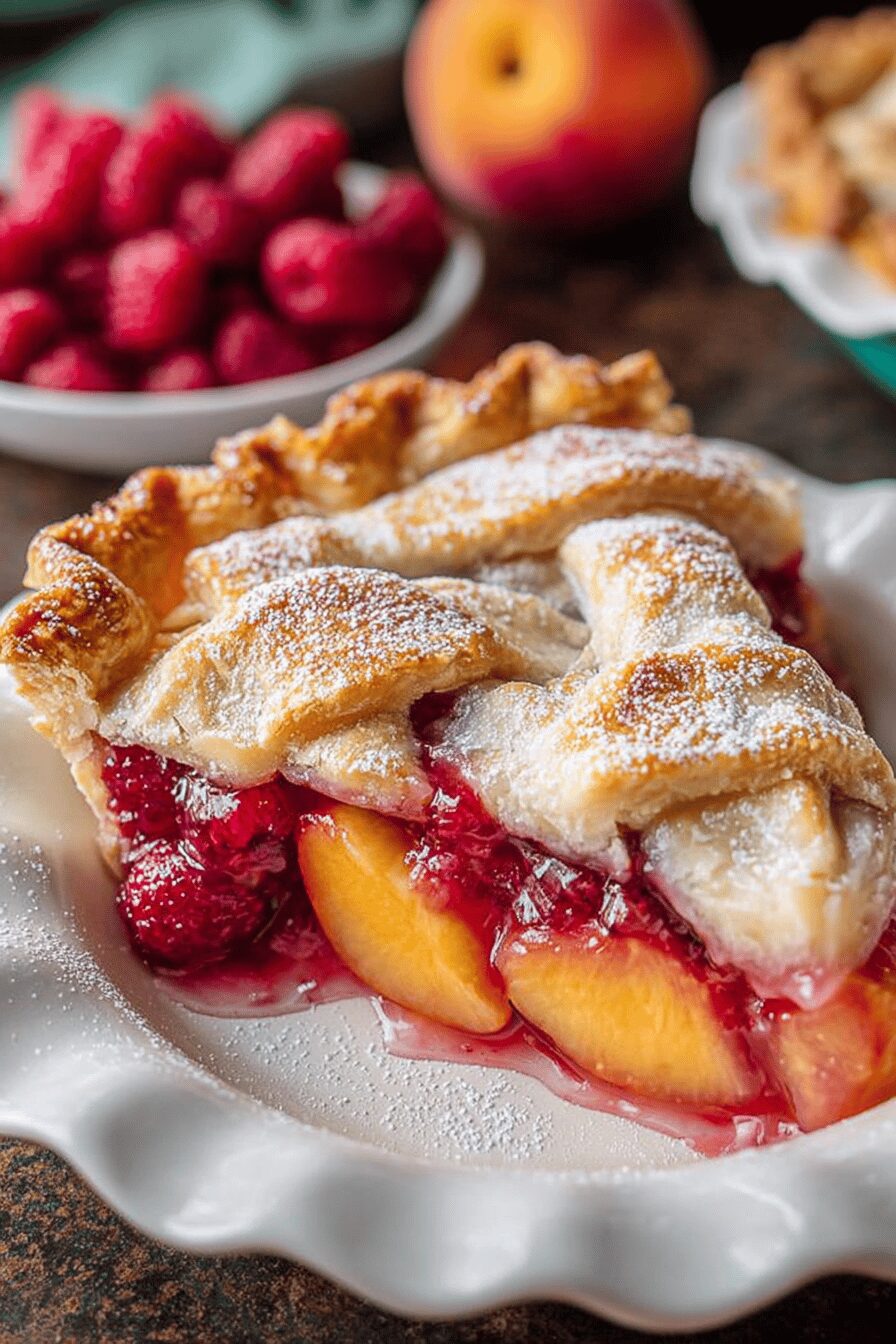 Raspberry Peach Fruit Pie