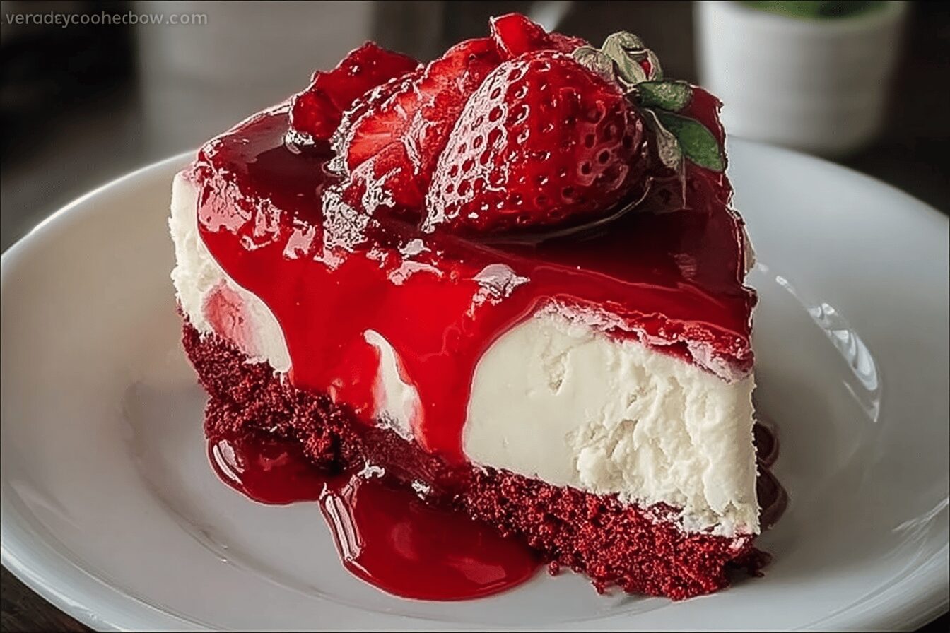 Red Velvet Strawberry Cheesecake