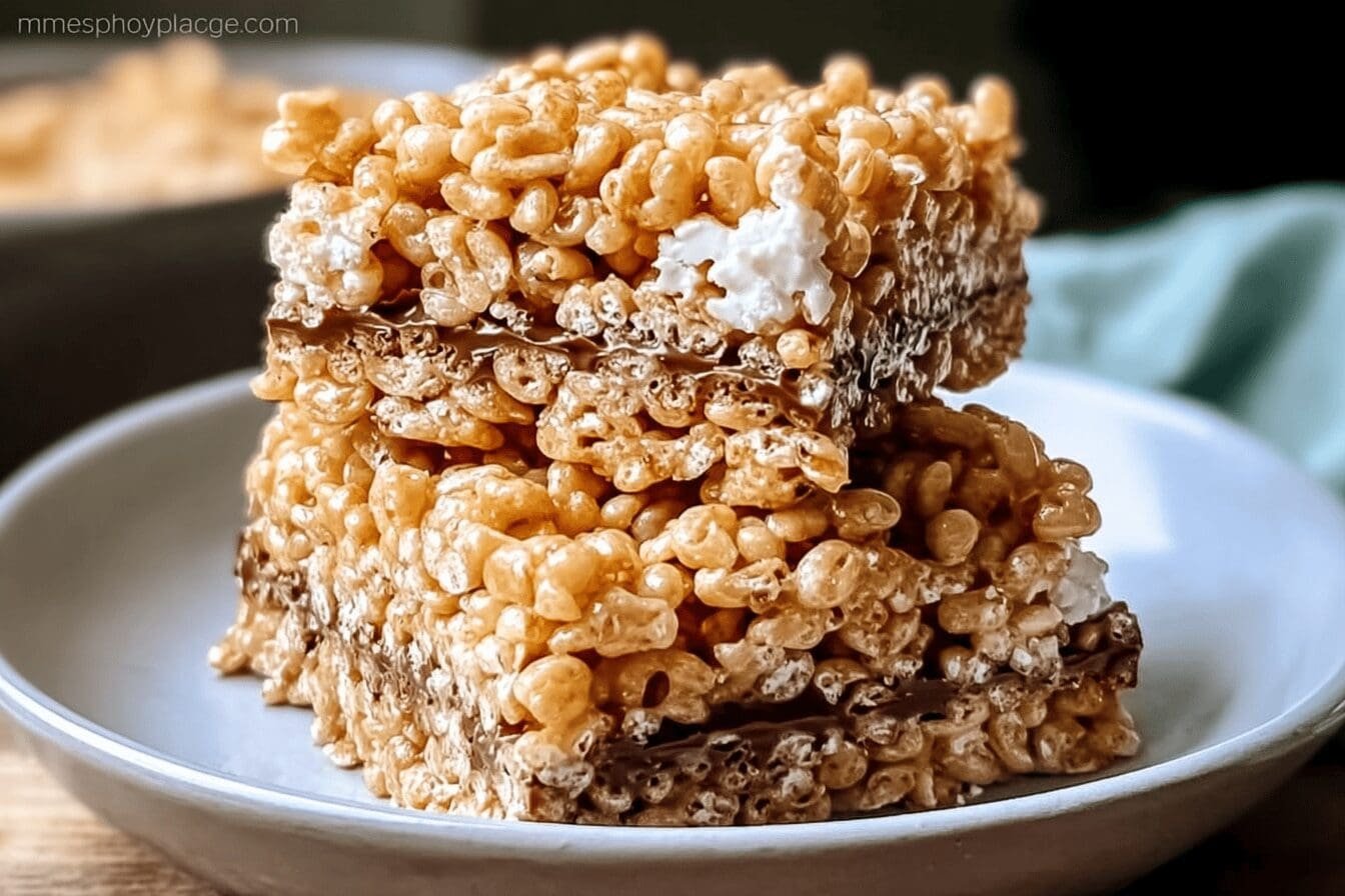 Coconut Rice Samoa Samoa Rice Krispies Recipe With Coconut And Chocolate Drizzle