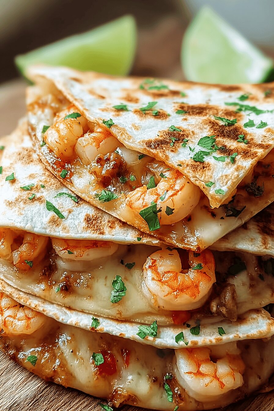 Shrimp Melty Cheese Quesadilla