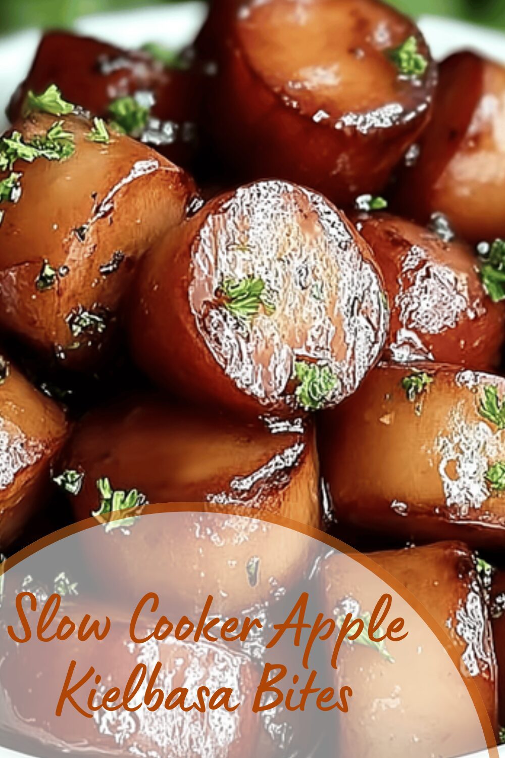 Slow Cooker Apple Kielbasa Bites