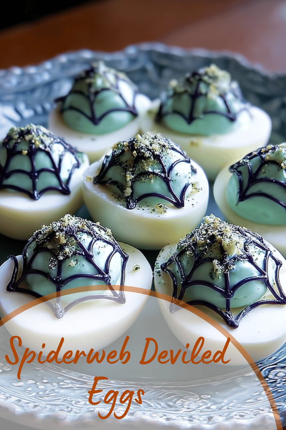 Spiderweb Deviled Eggs