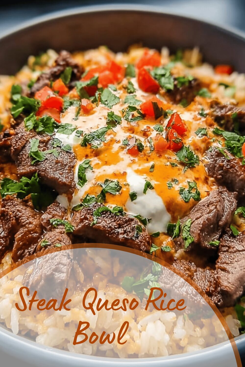 Steak Queso Rice Bowl