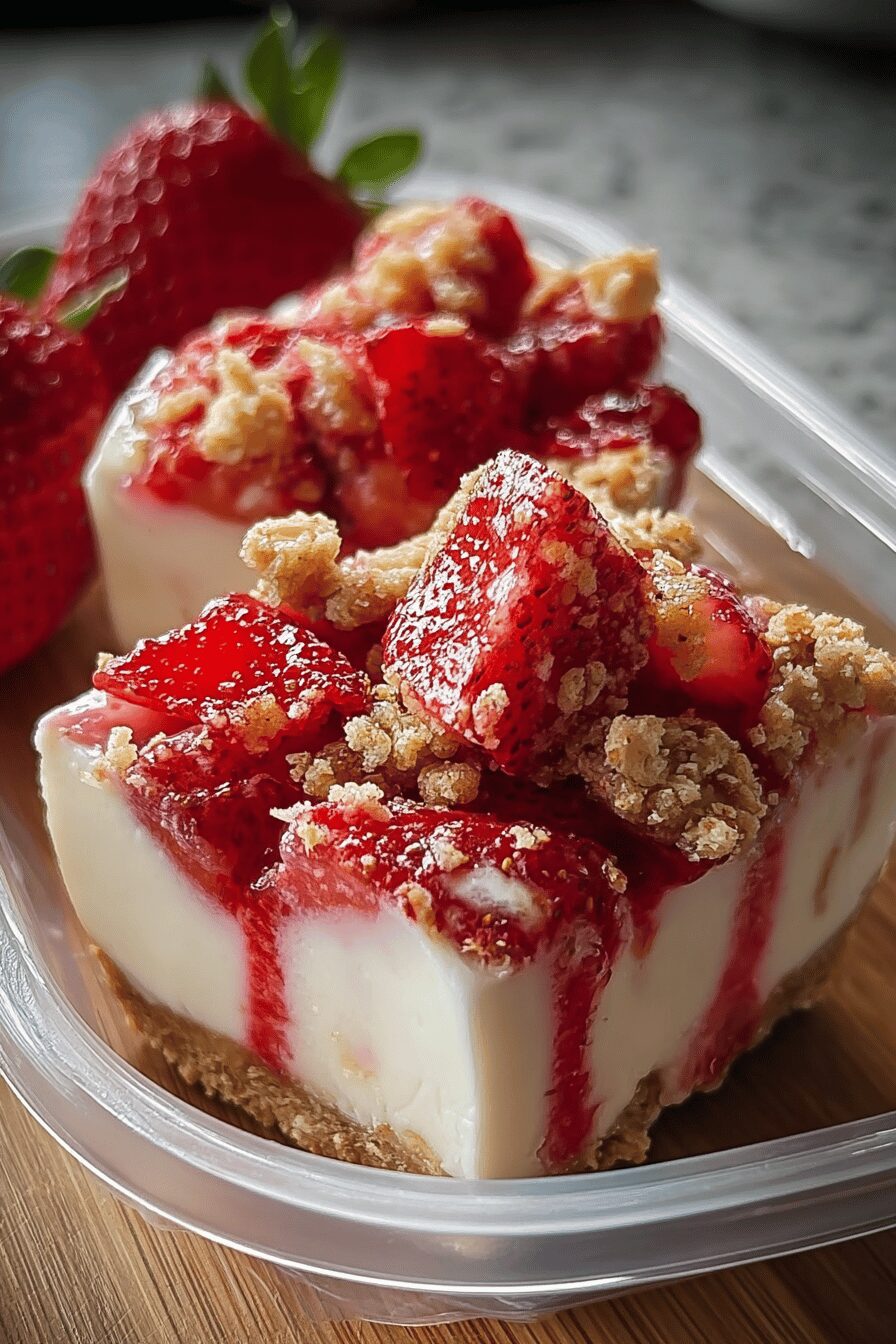 Strawberry Crunch Cheesecake Chunks