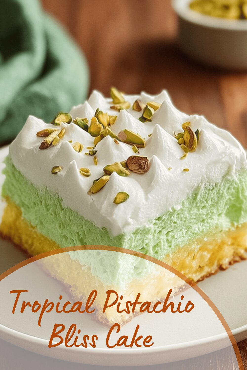 Tropical Pistachio Bliss Cake