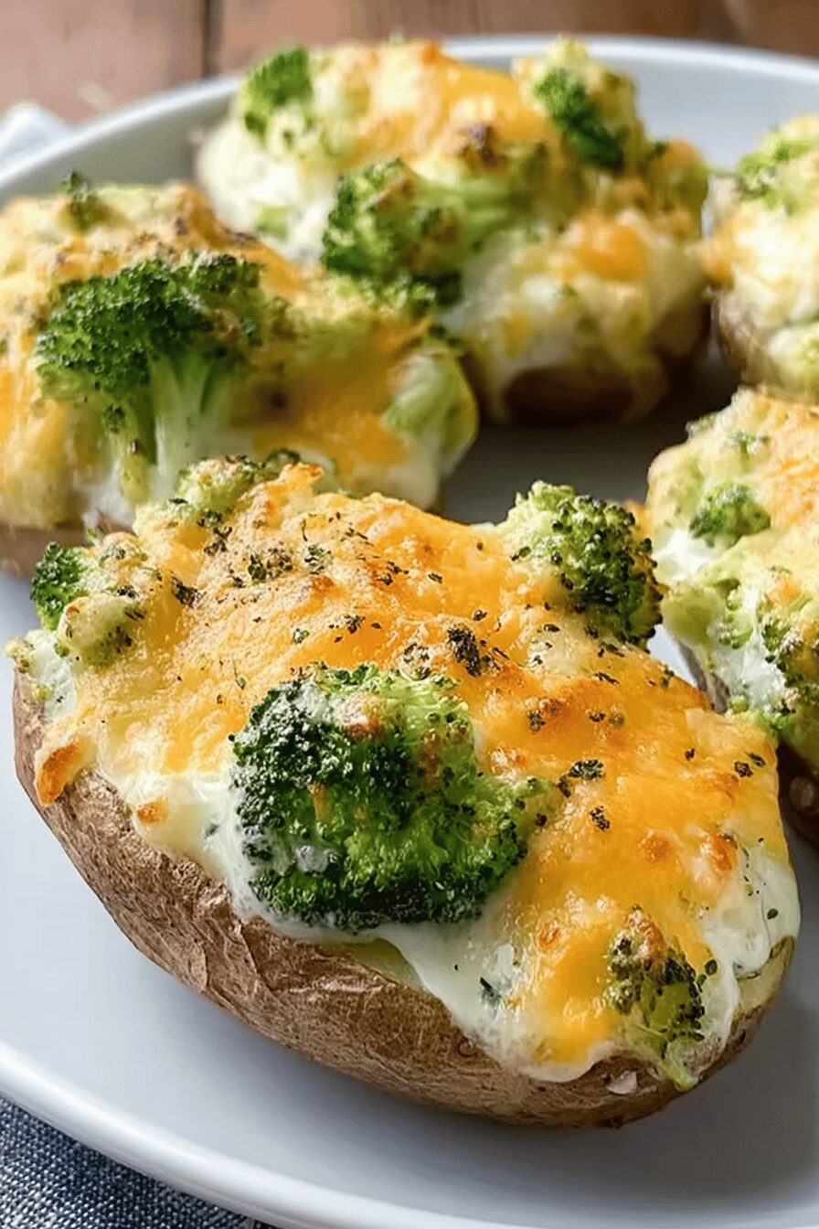 Twice Baked Cheesy Broccoli