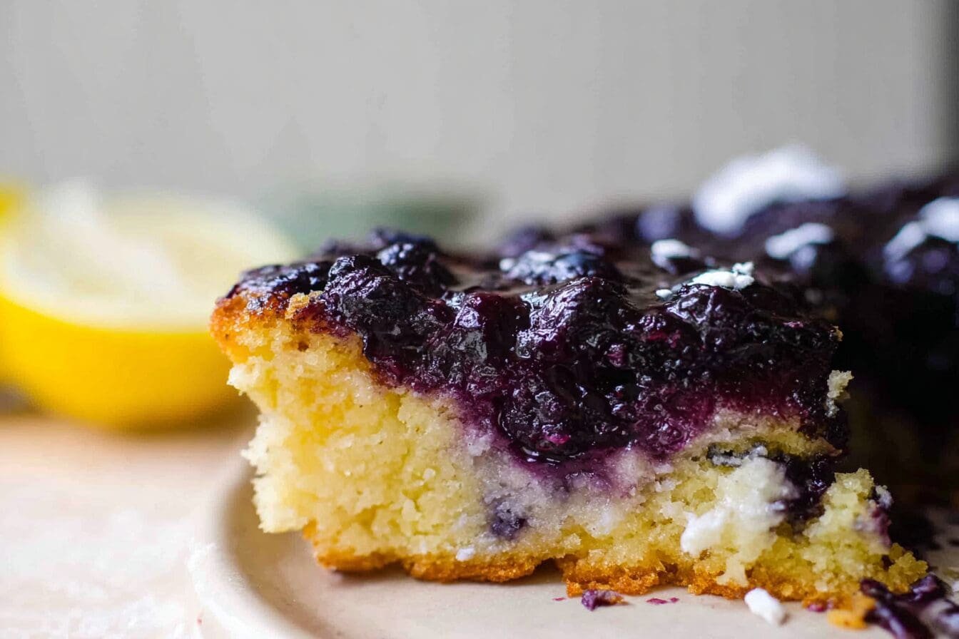 Blueberry Lemon Upside Down Cake: Moist & Delicious