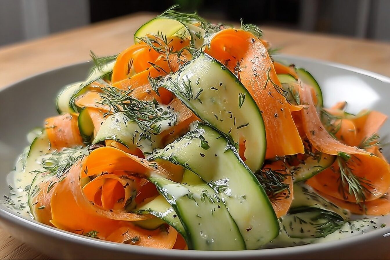 Carrot Cucumber Ribbon Salad