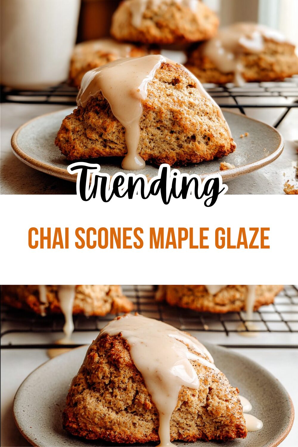 Chai Scones Maple Glaze